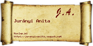 Jurányi Anita névjegykártya